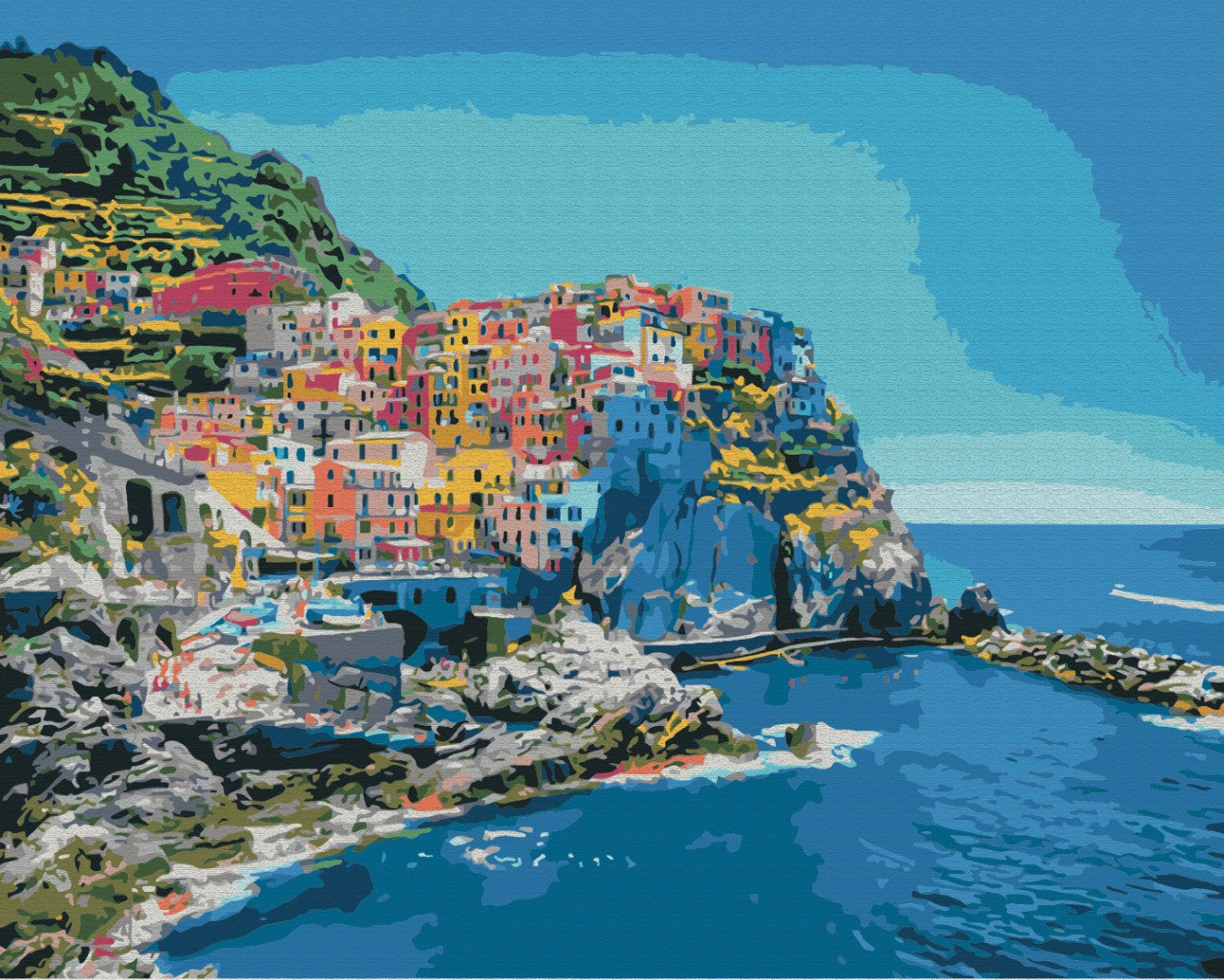 Mediterranean Coast Paint by Numbers, Brushme