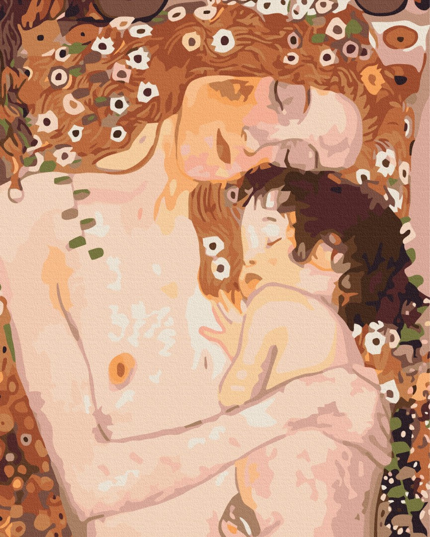 Mom and Baby by Gustav Klimt Paint by Numbers, Brushme