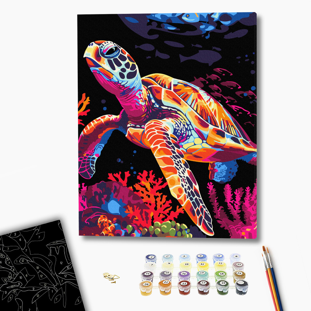 Turtle Fantasy Paint by Numbers, Brushme