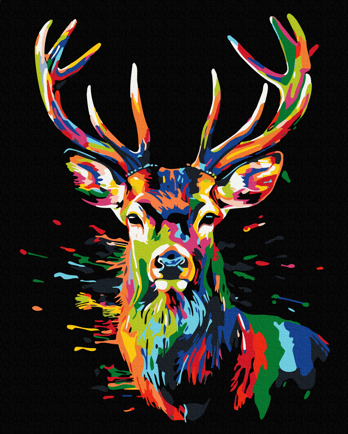 Colorful Deer Paint by Numbers, Brushme