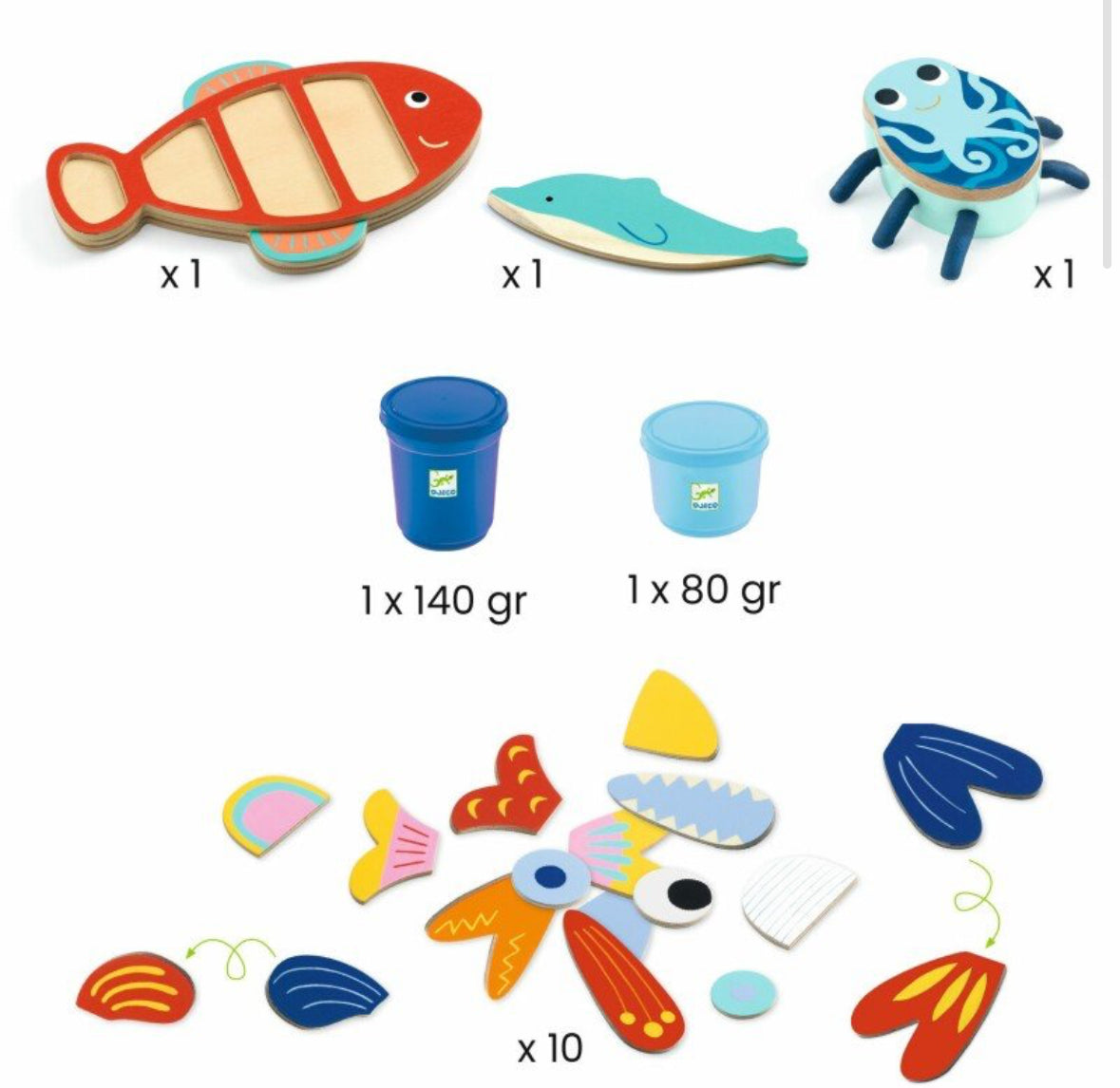 Djeco Art and craft Little ones - Play dough Myseacreatures