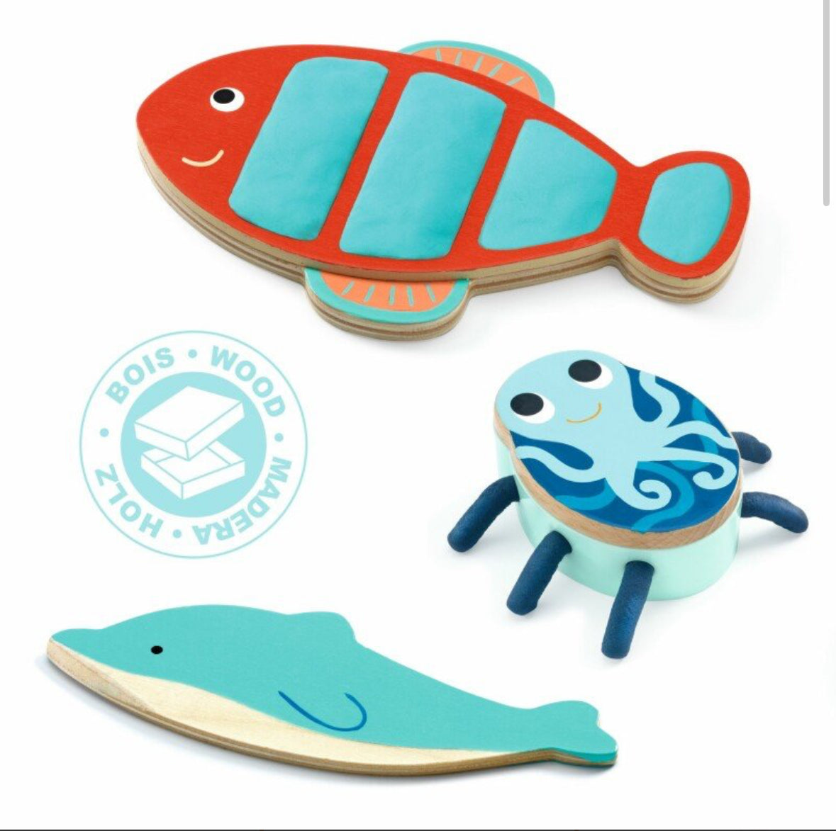 Djeco Art and craft Little ones - Play dough Myseacreatures