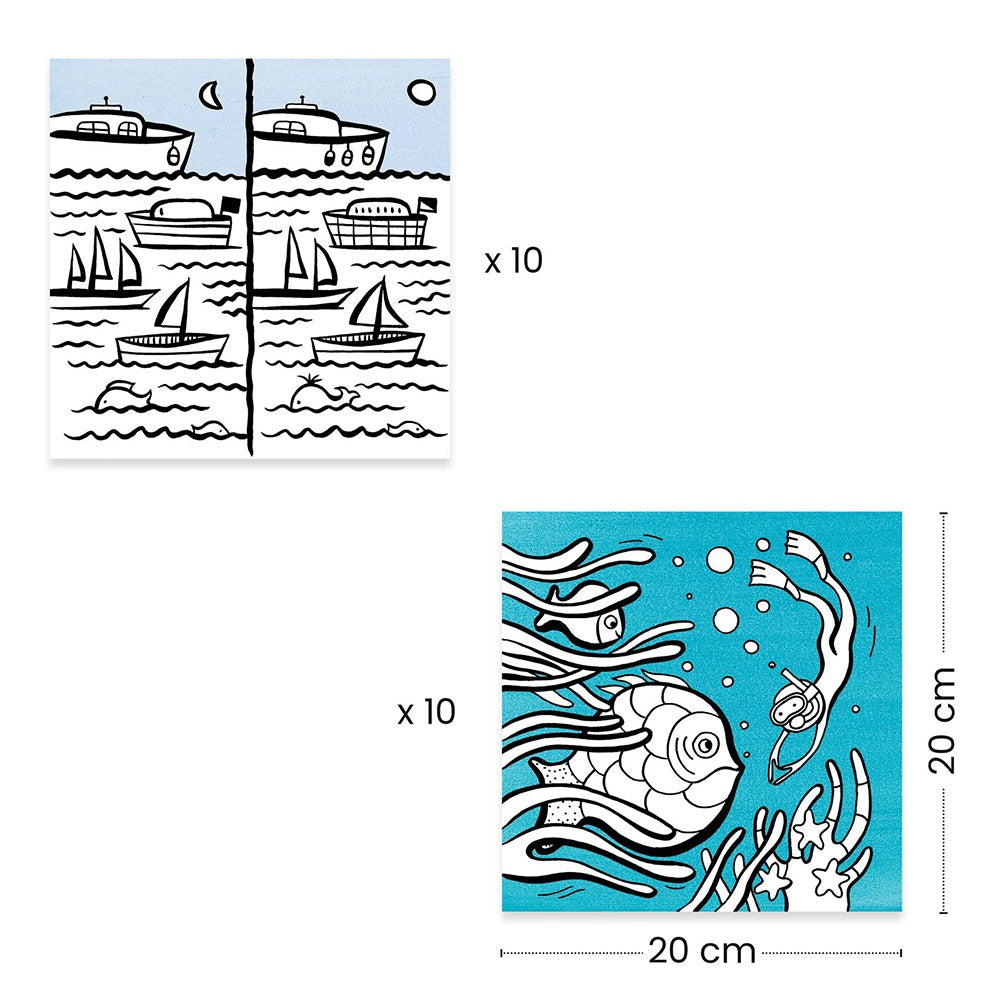 Djeco Colouring dispenser, Ocean