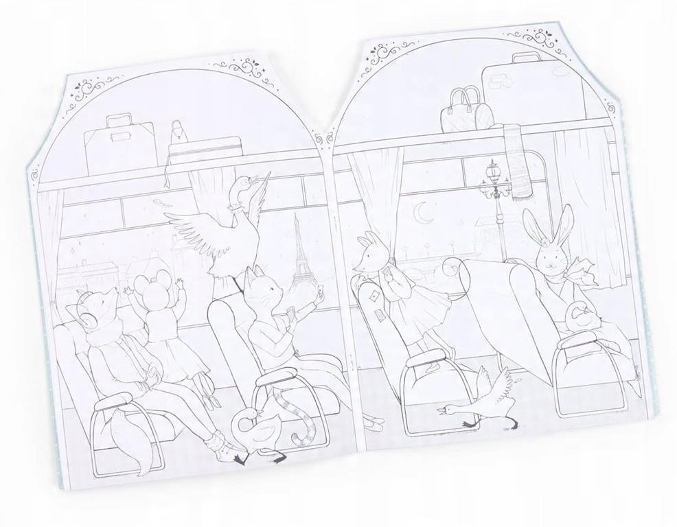 Colouring book + 170 stickers La Petite Ecole de Danse, Moulin Roty