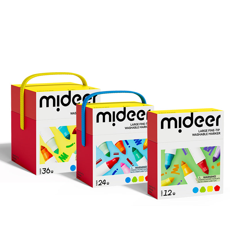 Large Fine-Tip Washable Marker - 24 Colors, Mideer