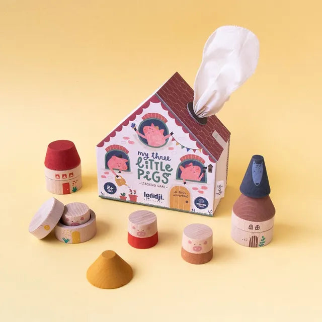 My Three Little Pigs, Wooden Toy for Kids 2+