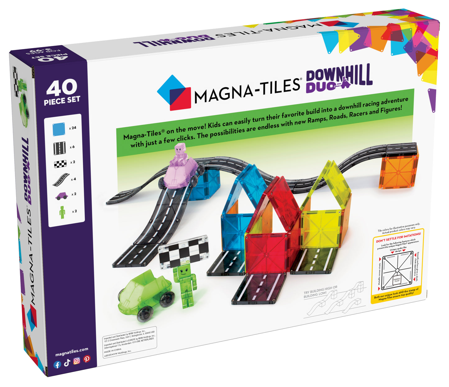 Downhill Duo 40-Piece Magna-Tiles