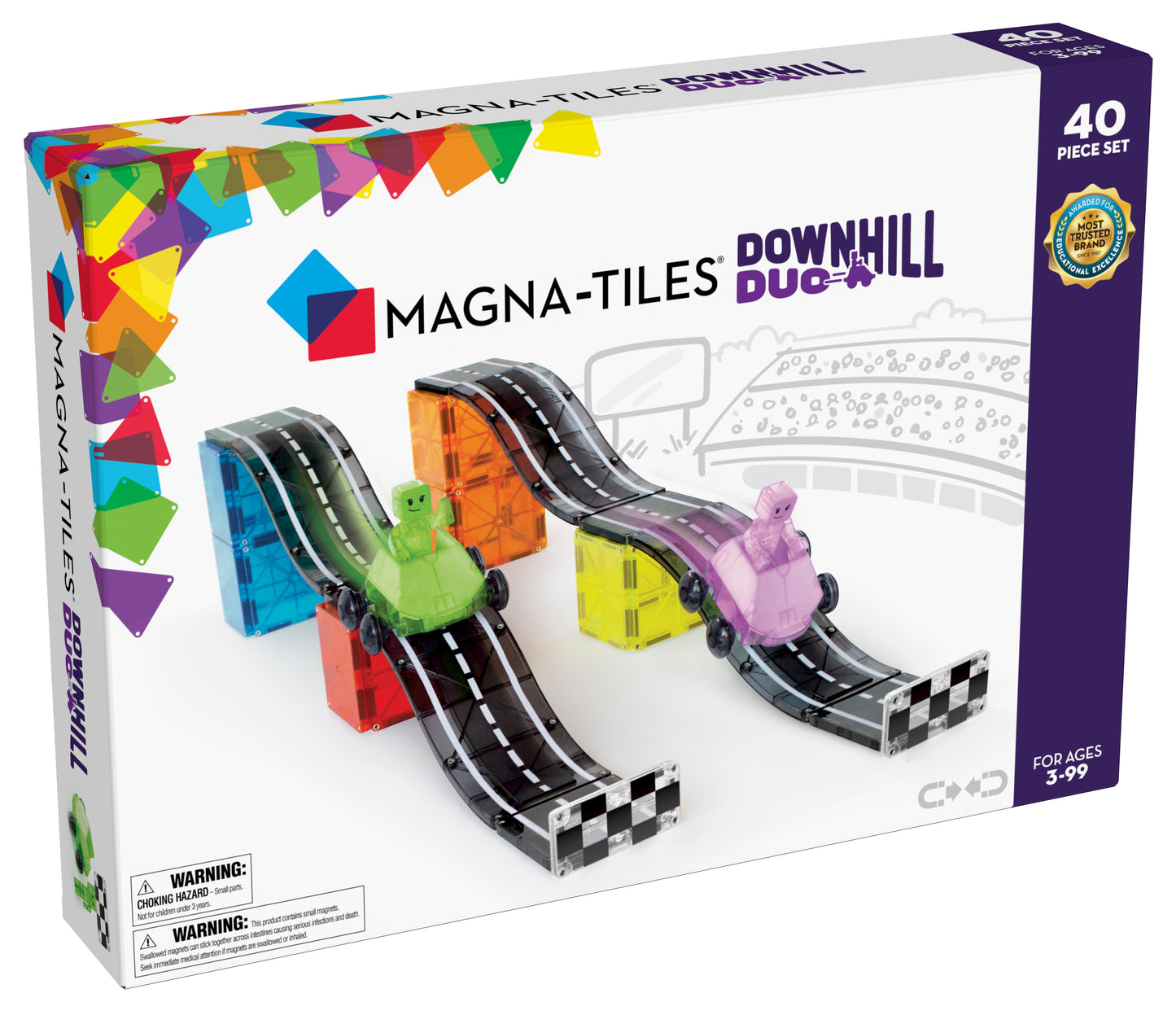 Downhill Duo 40-Piece Magna-Tiles