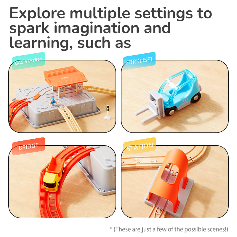 Train Track Building Blocks - Urban Adventure, Mideer