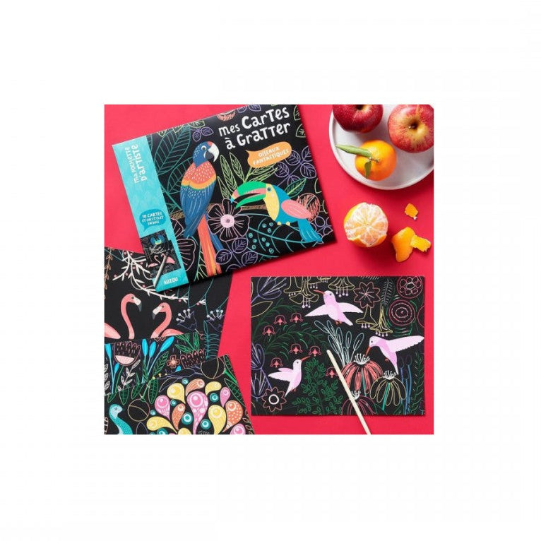 My Scratch Art Cards: My Fantastic Birds, AUZOU