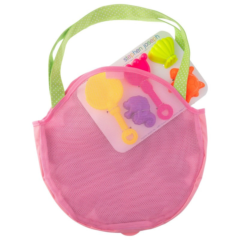 BEACH TOTE WITH TOY FLOWER