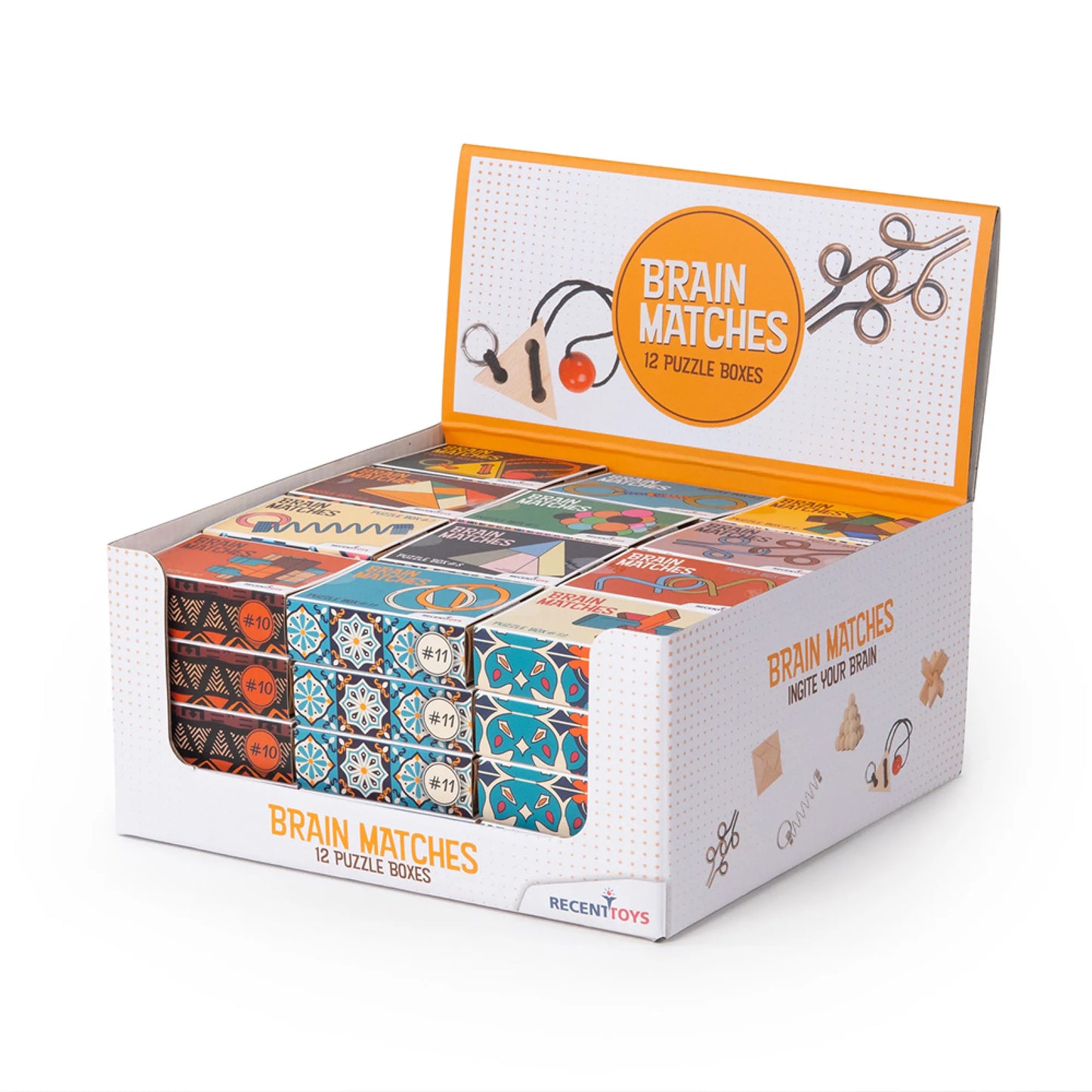 Brain Matches, Matchbox Style Brainteaser Choose 1 of 12 Designe, For Ages 14+