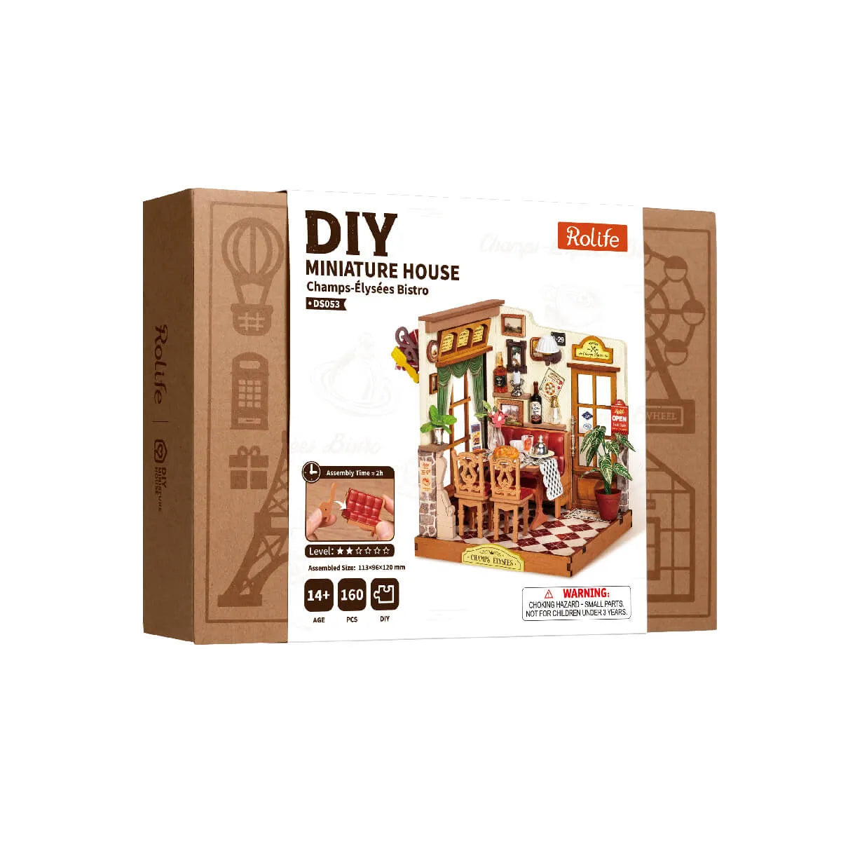 DIY Miniature House 14+: Champs-Élysées Bistro DS053, Robotime Rolife