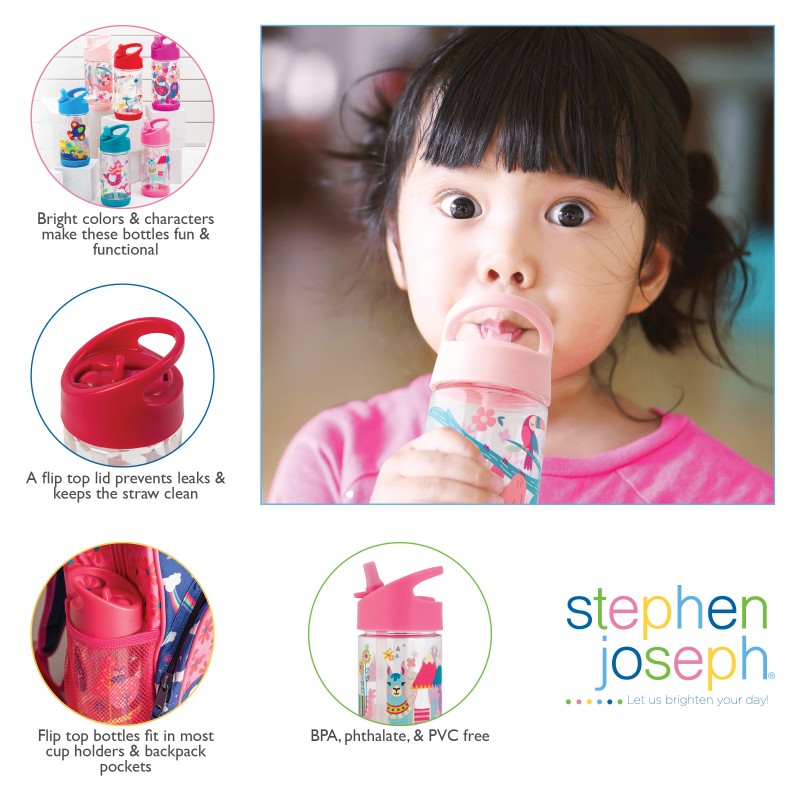 Flip Top Water Bottle Construction: Kids Flip Top Water Bottle 10oz. For Kids 1+