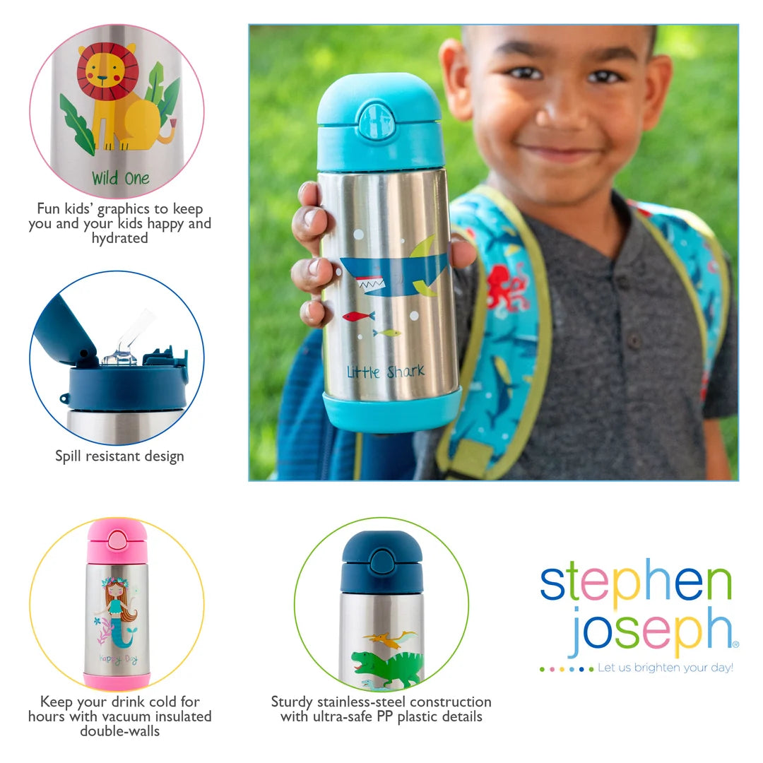 Double Wall Stainless Steel Bottle Bee: Insulated Water Bottle 11.8oz. For Kids 3+