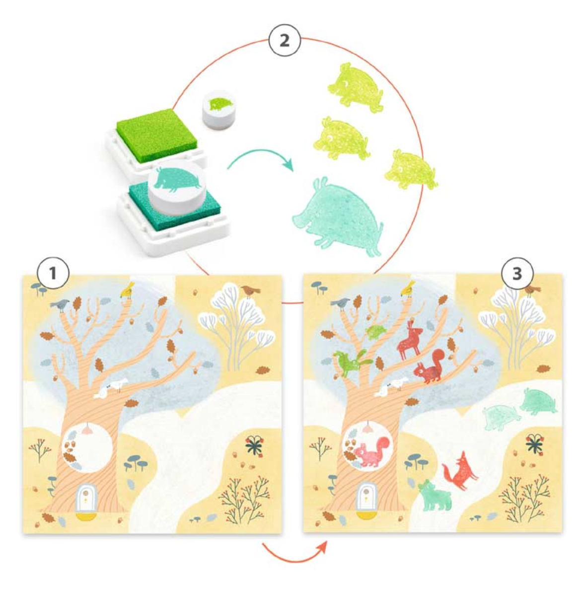 Djeco Out and about stamp set