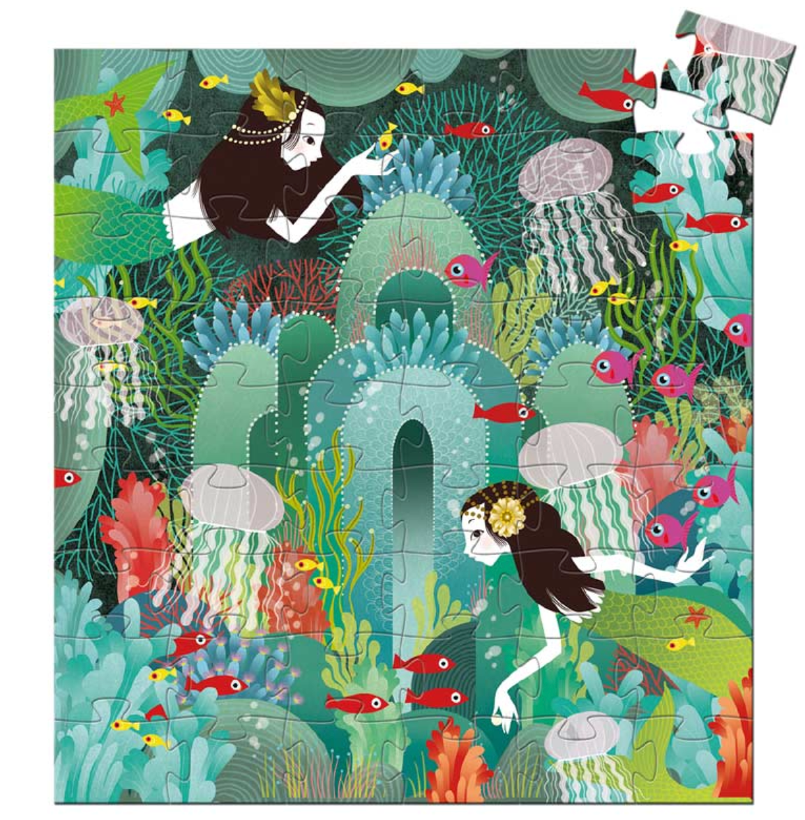 Djeco Silhouette puzzles Aquadic paradise - 54pcs