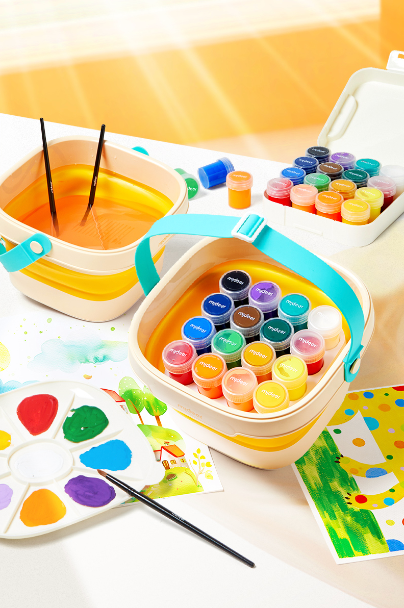 Portable Gouache Paint Bucket Set, Mideer