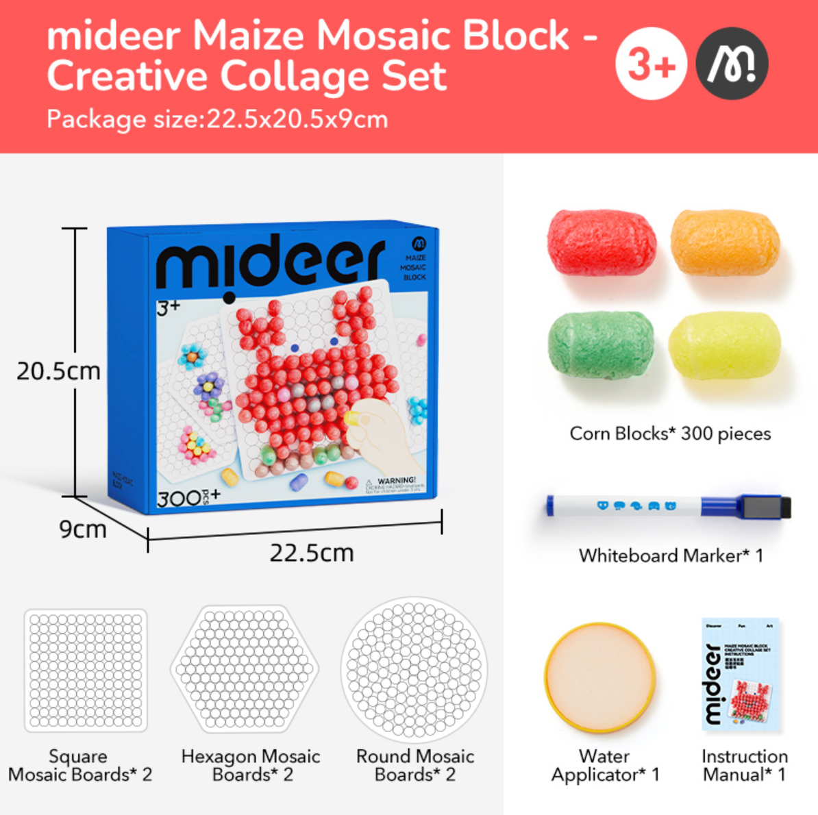 Maize mosaic block - 300pcs, Mideer