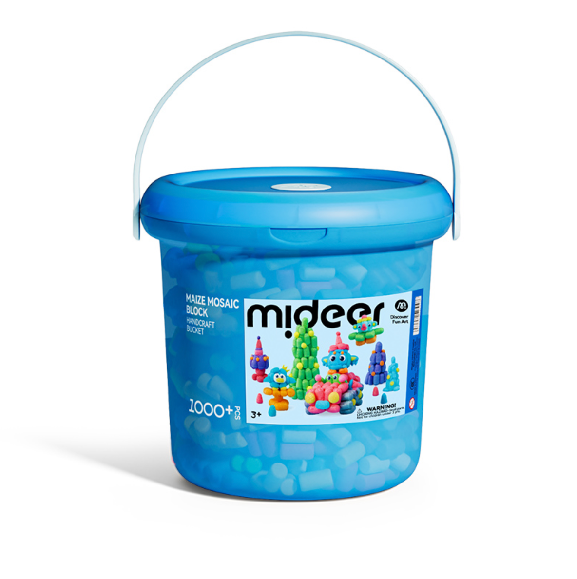 Maize mosaic block handcraft bucket, Mideer