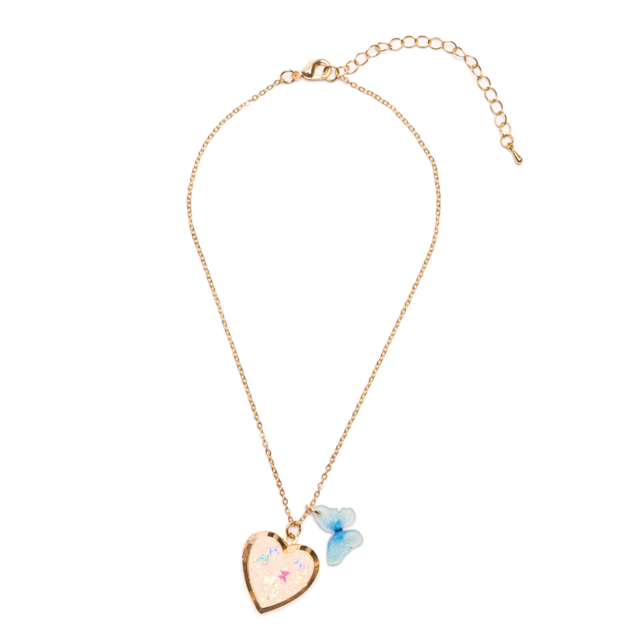 Great Pretenders Butterfly Heart Locket Necklace