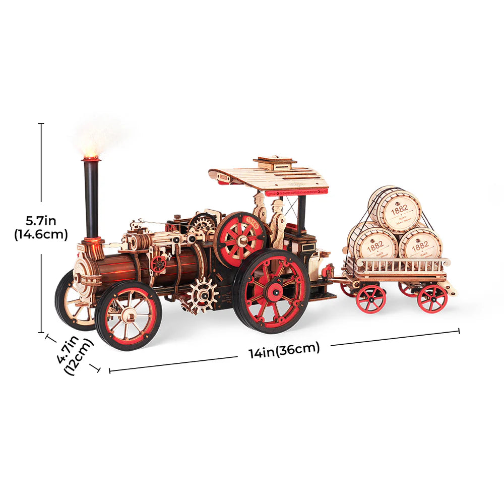 3D Wooden Puzzle: Steam Engine Mechanical LKA01 (Battery powered), ROKR