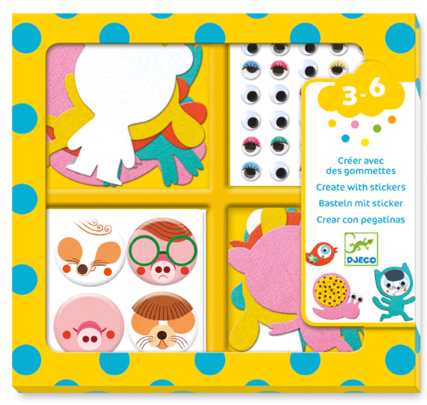 Djeco Stickers I love animals