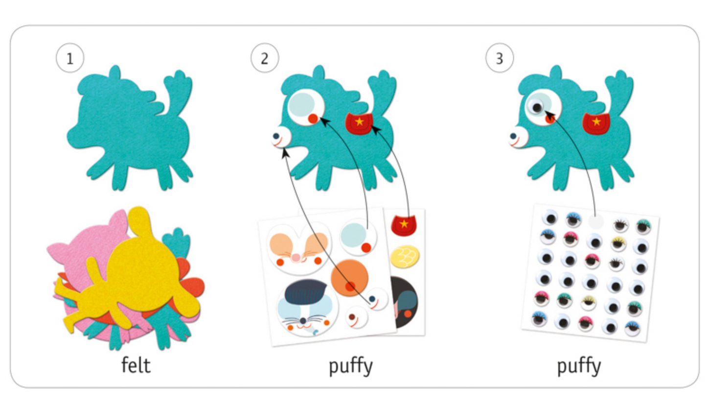 Djeco Stickers I love animals