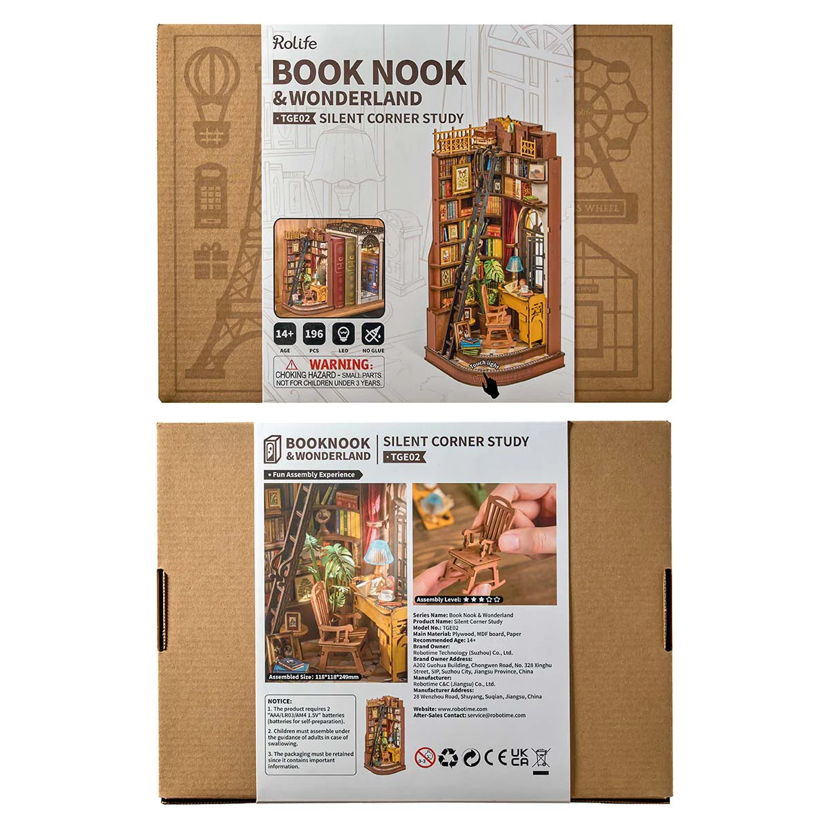 Book Nook Shelf Insert: Silent Corner Study, Rolife