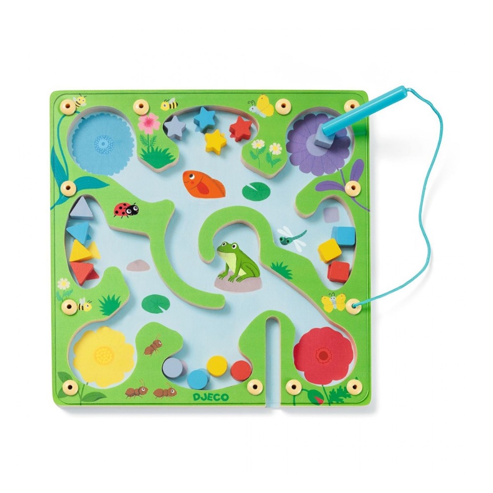 Educational wooden games: FrogyMaze, Djeco