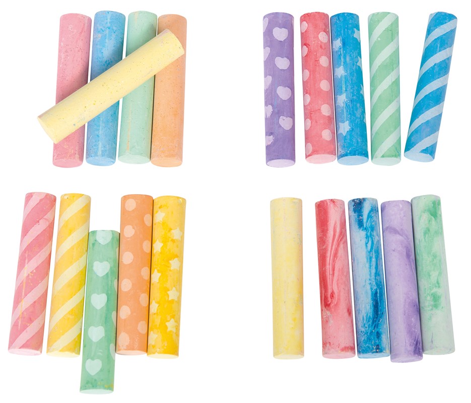 Box of 20 Mercredi Floor Chalks, Moulin Roty