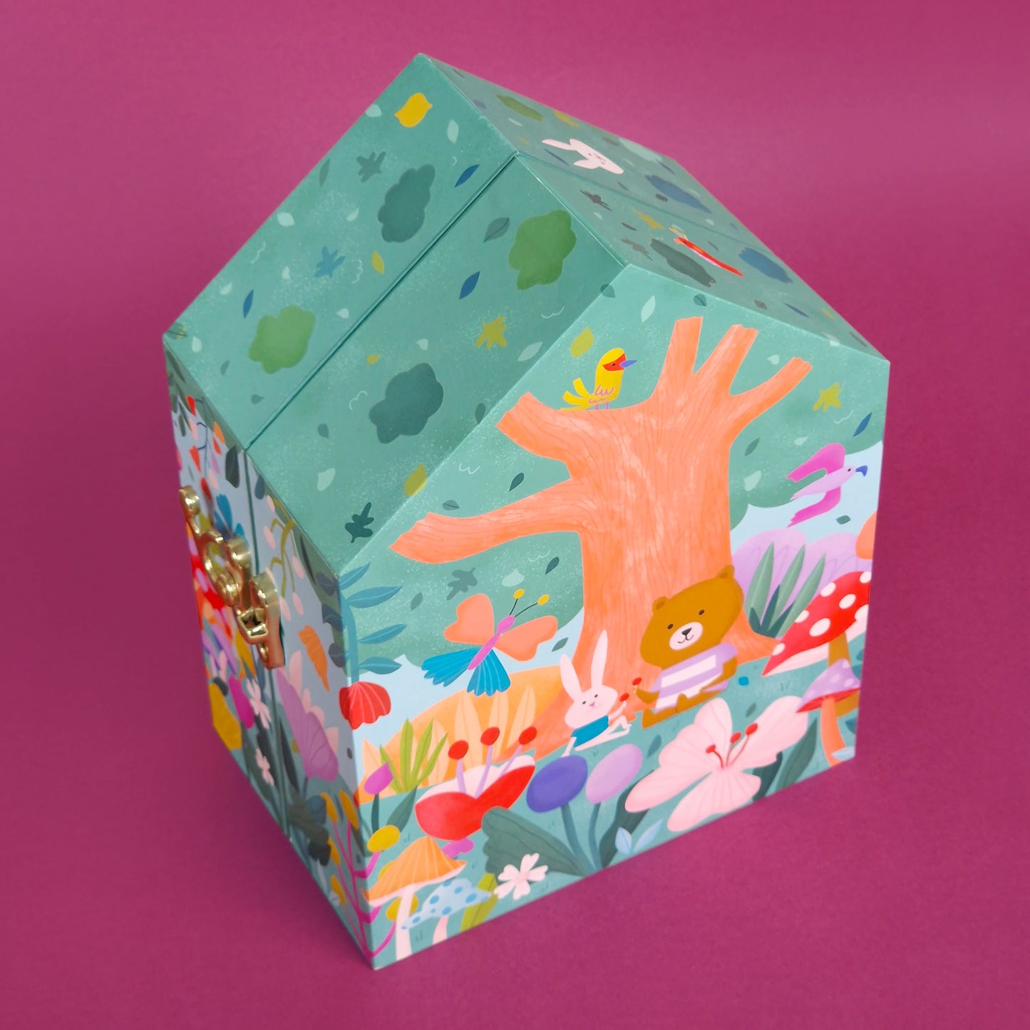 Svoora Musical Jewelry Box ‘Tree House’ with Drawers, Music, Wide Mirror & Ring Holder
