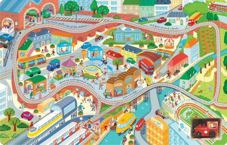 Book and toy: Wind-Up Train, Usborne