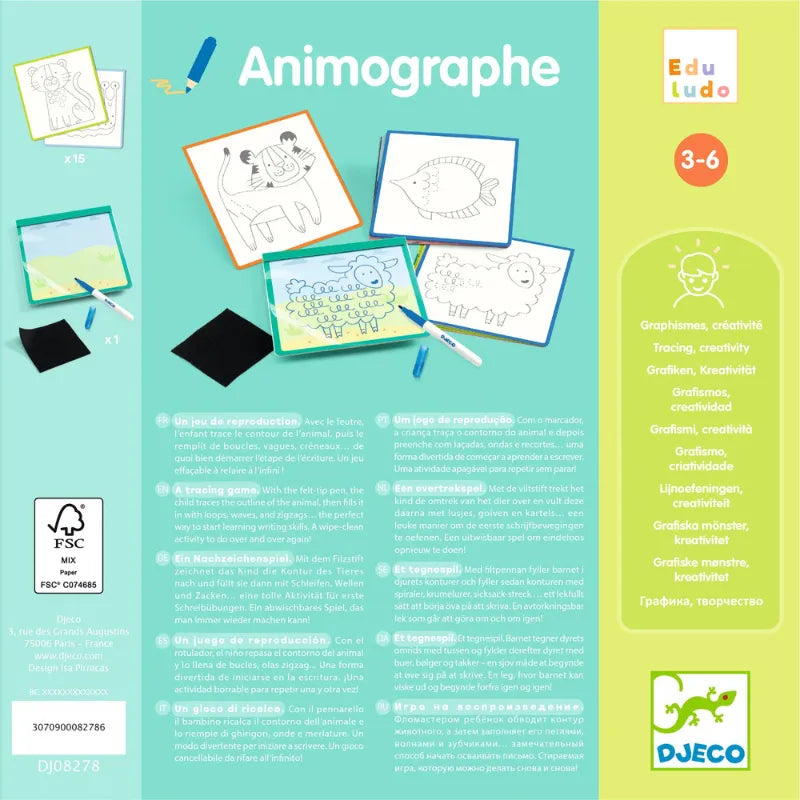 Animographe, Pre-Writing Drawing Activity For Kids 3+