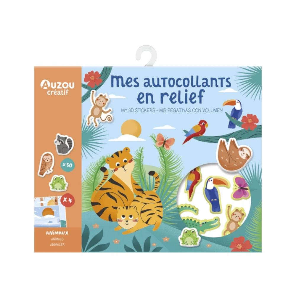 My 3D Stickers: Animals, AUZOU