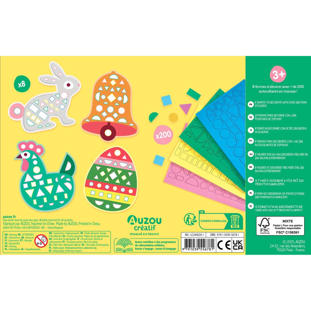 200 Foam Stickers: Easter, AUZOU