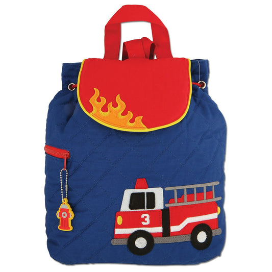 QUILTED BACKPACK FIRETRUCK F13
