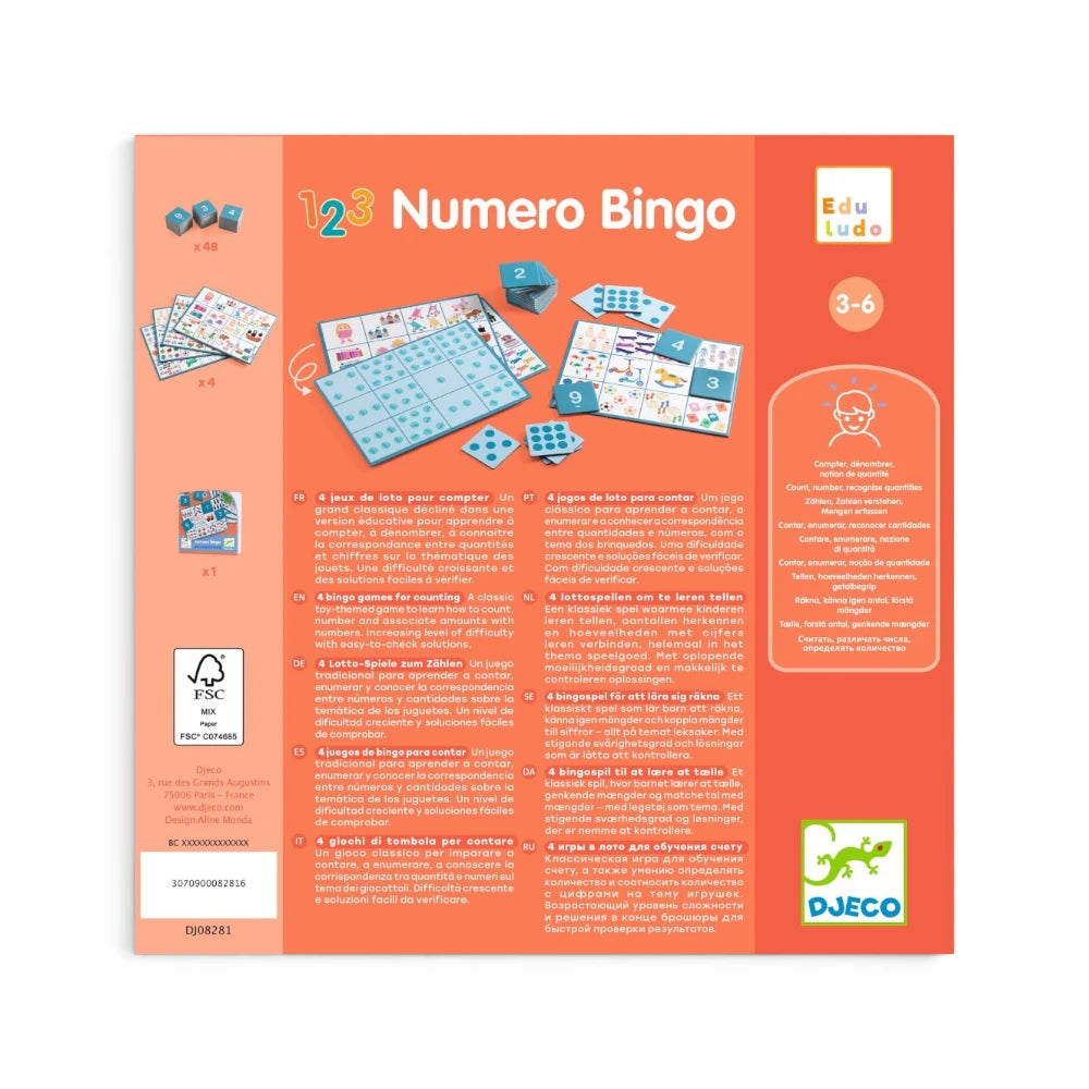 Bingo Game 3+: Numero Bingo, Djeco