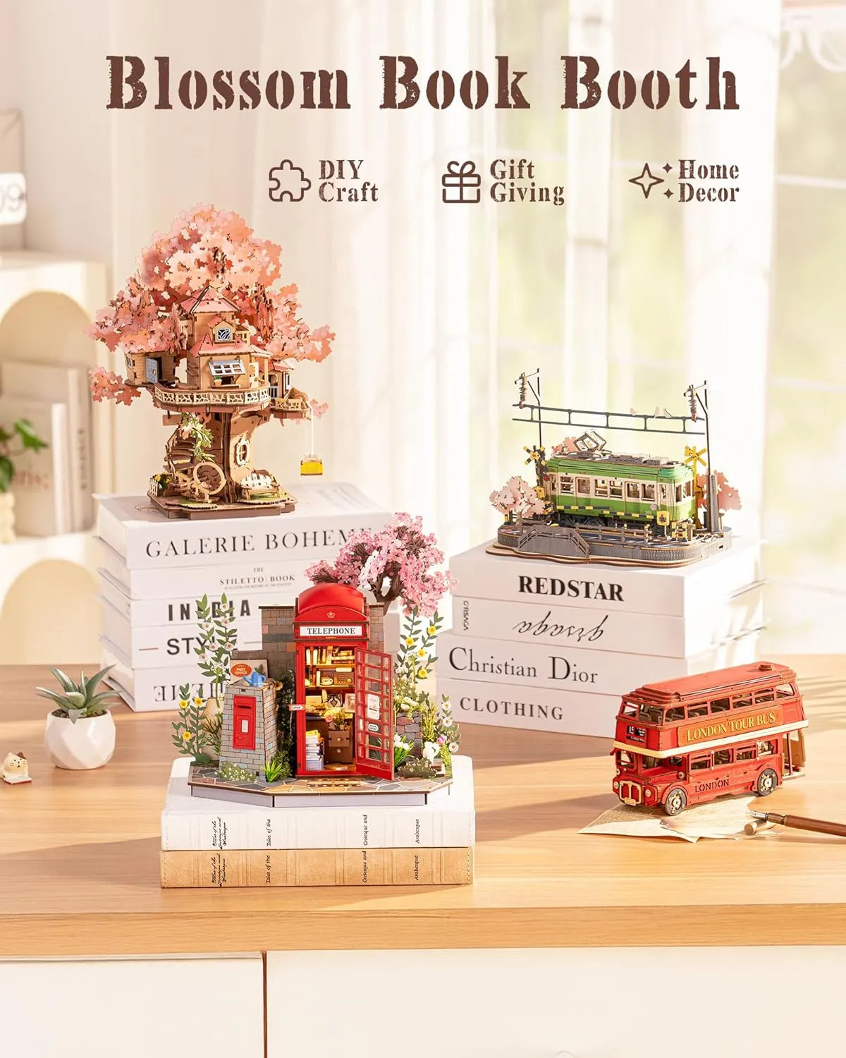 3D Wooden Puzzle: Blossom Book Booth TGS05, Rolife