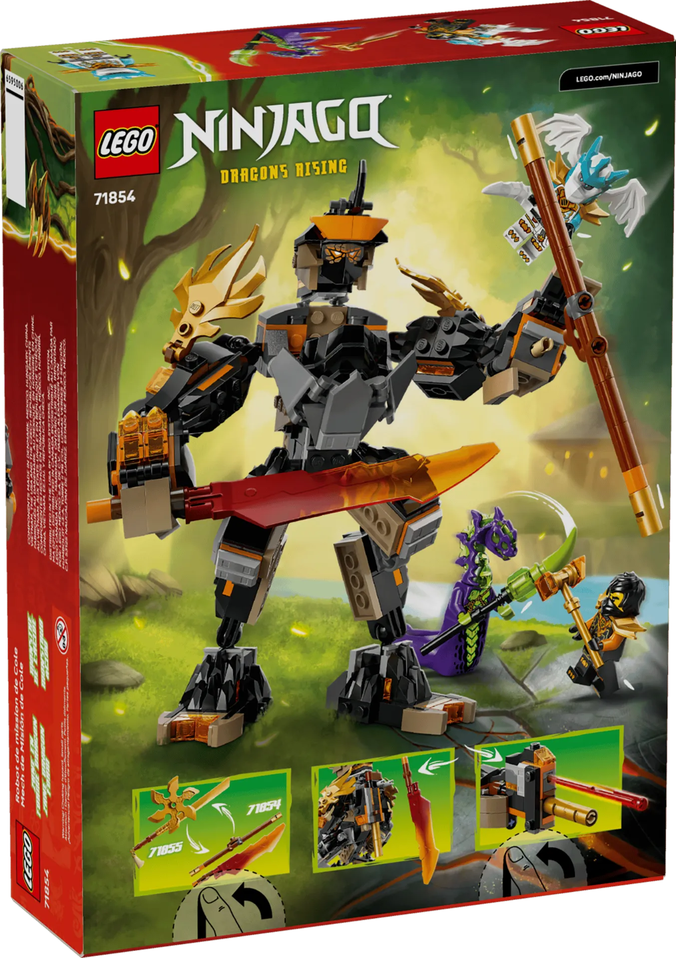 Coles Mission Mech & Dragon Zane 71854, Lego NINJAGO