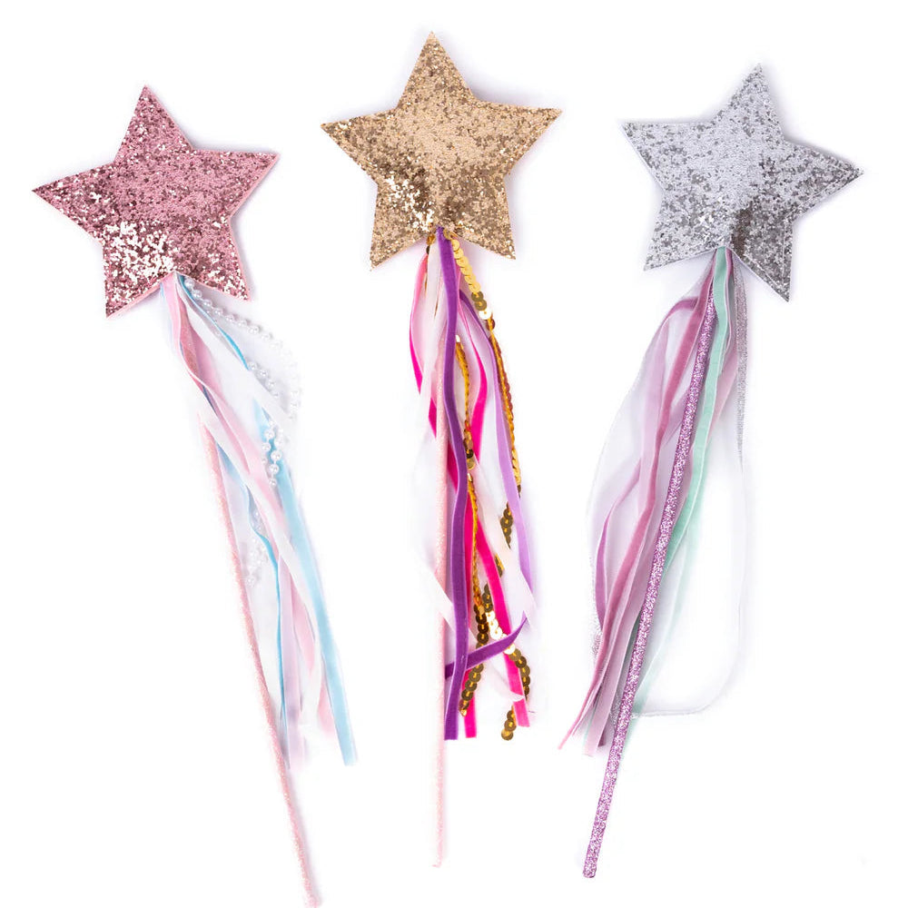 Deluxe Twinkle Twinkle Star Wand, 3 styles assorted, Great Pretenders