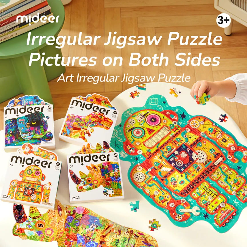 Dinosaur World, Shaped Artist Puzzle for Kids, 280 Pieces