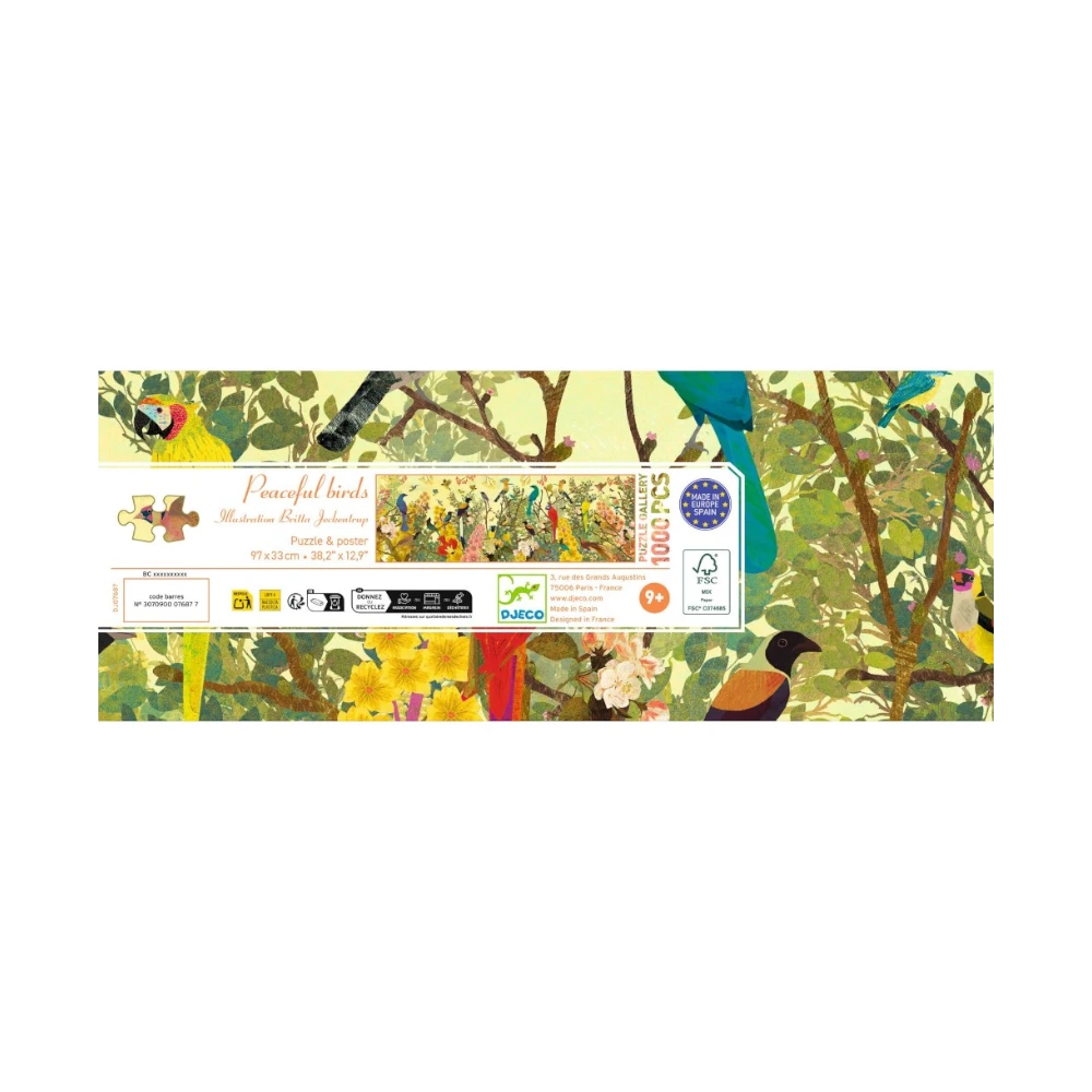 Puzzle: Peaceful birds 1000 pcs, Djeco