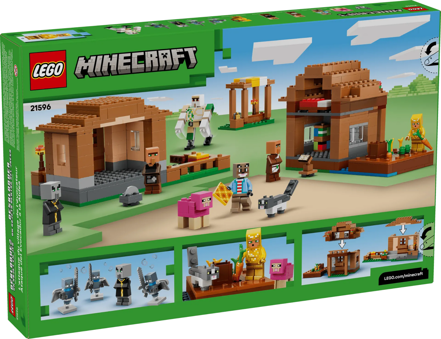 Evoker Village Attack 21596, Lego Minecraft