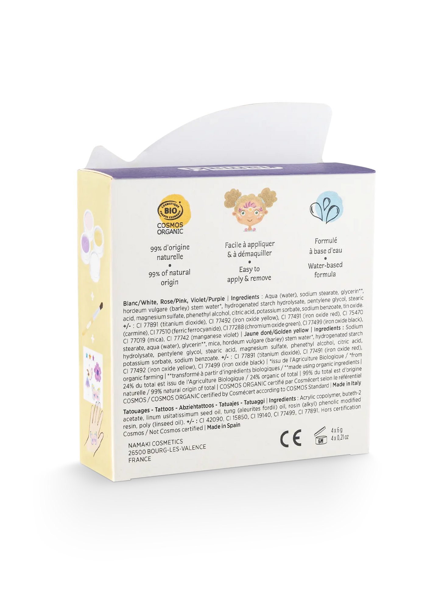 Face Paint Kit 4 colors: Butterfly, Namaki