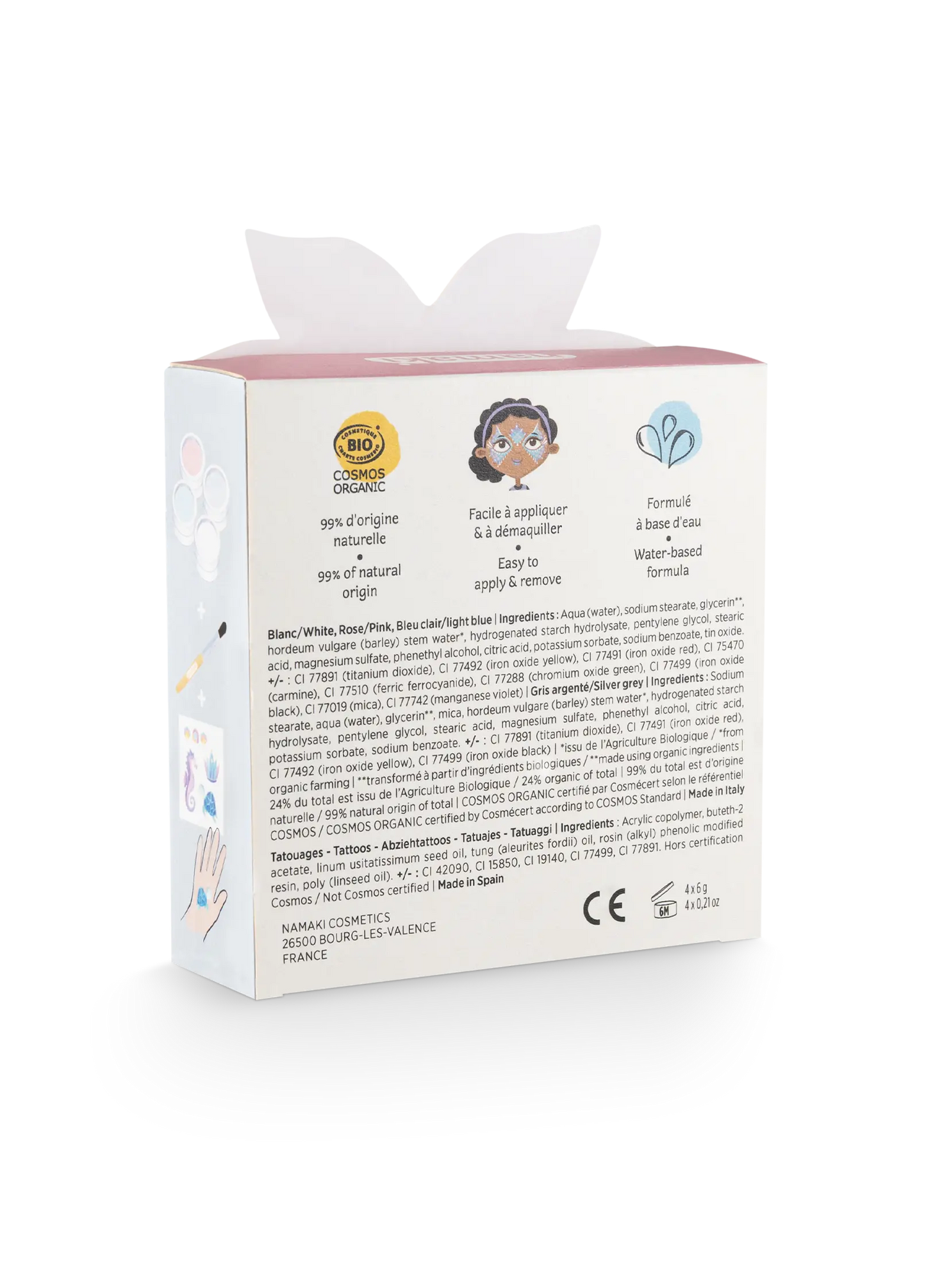 Face Paint Kit 4 colors: Mermaid, Namaki
