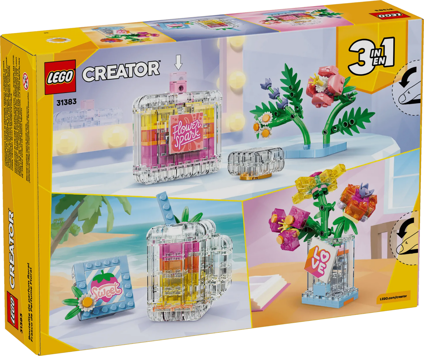 Floral Decor Perfume Bottle 31383, Lego Creator 3-in-1