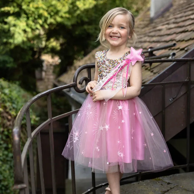 A Star Is Born, Carnival Costume Dress, For Kids 2+, Sequins Design, Size Us 3-4