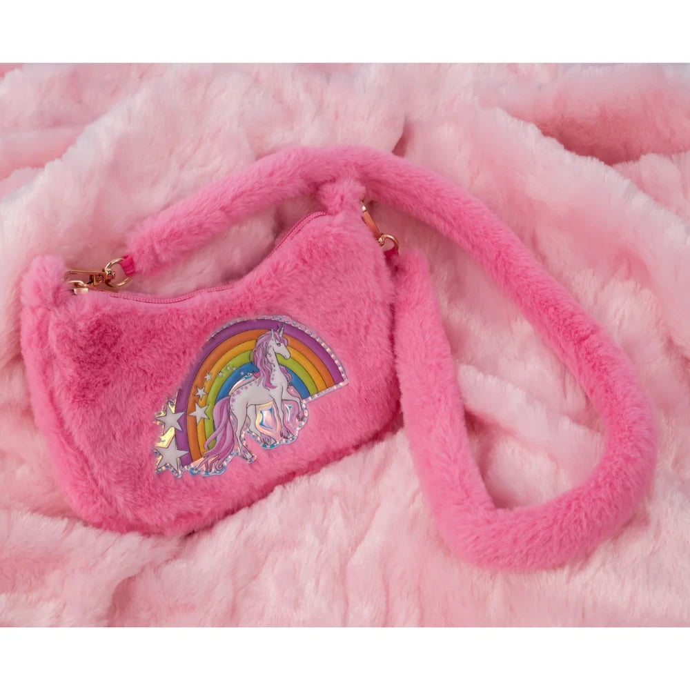 Rainbow Cuddle Crossbody Purse - Pink, Great Pretenders