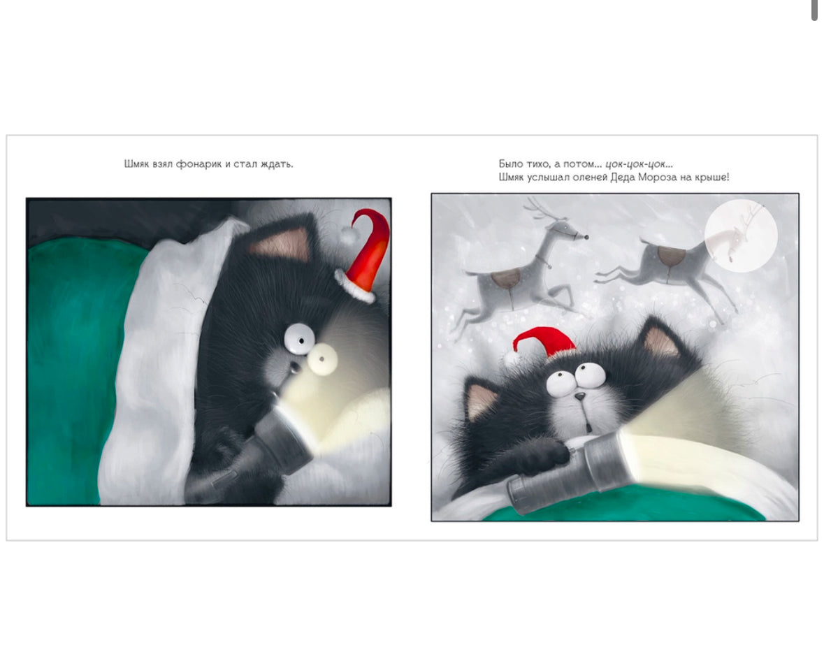 Книжки-картинки с наклейками. Котёнок Шмяк. С Новым годом, Шмяк! Роб Скоттон